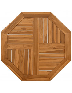 Piano per Tavolo 70x70x2,5 cm Ottagonale Legno Massello di Teak 2