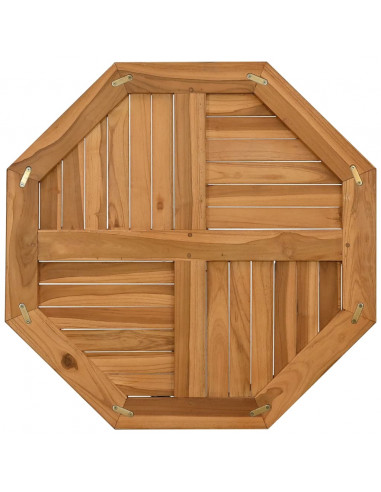 Piano per Tavolo 70x70x2,5 cm Ottagonale Legno Massello di Teak