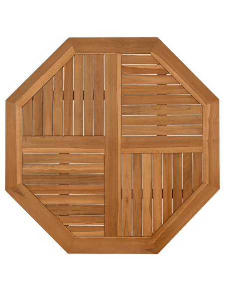 Piano per Tavolo 90x90x2,5 cm Ottagonale Legno Massello di Teak