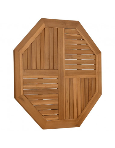 Piano per Tavolo 90x90x2,5 cm Ottagonale Legno Massello di Teak