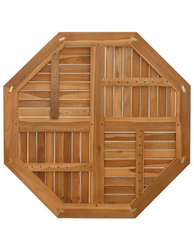 Piano per Tavolo 90x90x2,5 cm Ottagonale Legno Massello di Teak
