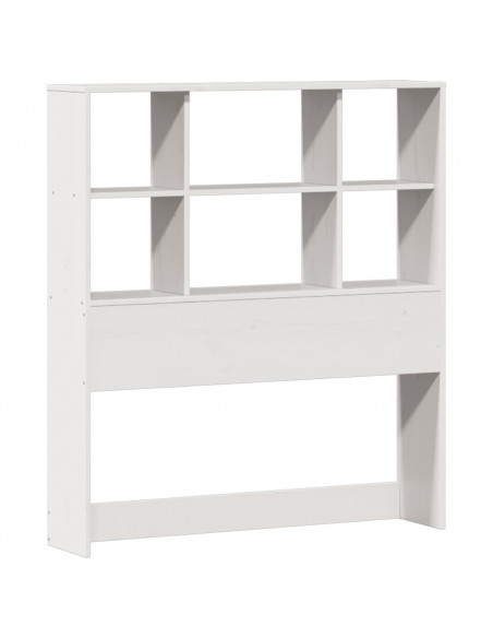 Letto Libreria senza Materasso Bianca 90x200 cm Legno di Pino