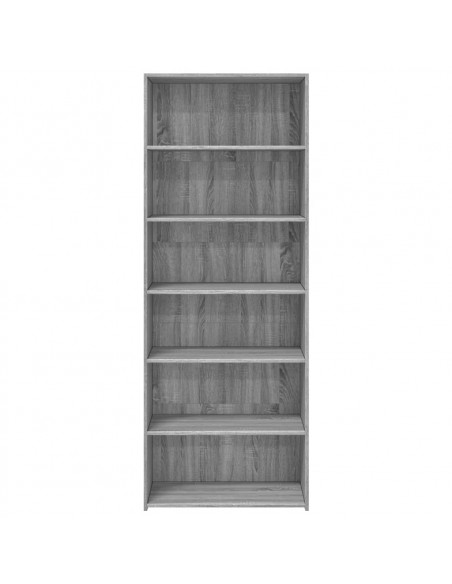 Credenza Grigio Sonoma 70x41x185 cm in Legno Multistrato