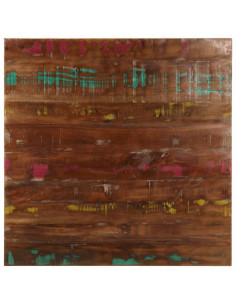 Piano per Tavolo 80x80x3,8 cm Quadrato Legno Massello di Acacia 2