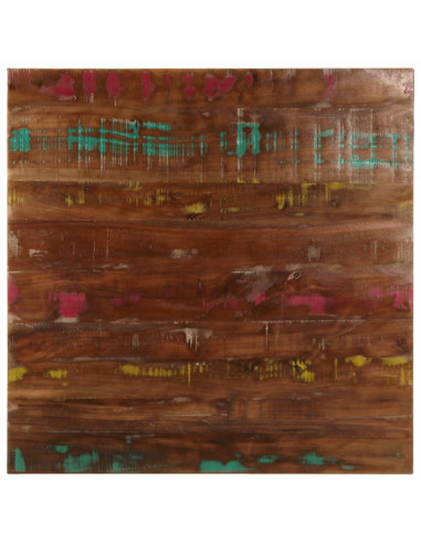 Piano per Tavolo 80x80x3,8 cm Quadrato Legno Massello di Acacia