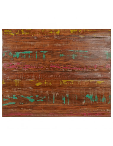 Piano Tavolo 100x80x3,8 cm Rettangolare in Massello di Recupero