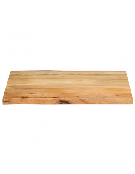 Piano per Tavolo 70x60x2,5cm Bordi Vivi in Legno Massello Mango
