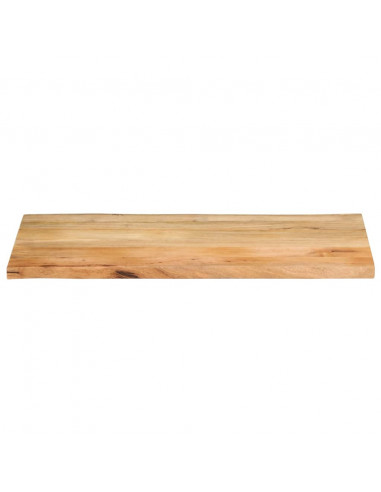 Piano Tavolo 120x60x2,5 cm Bordi Vivi in Legno Massello Mango