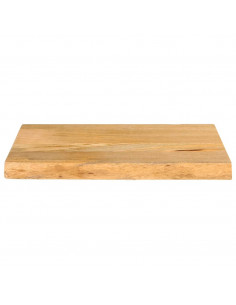 Piano Tavolo Bordi Vivi 50x40x2,5 cm in Legno Massello di Mango 2