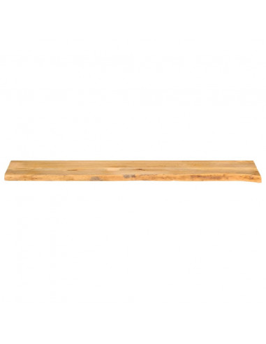 Piano Tavolo Bordi Vivi 140x40x2,5 cm Legno Massello di Mango