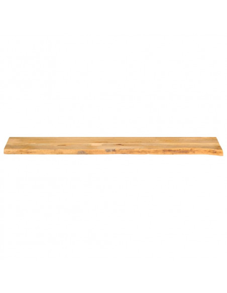 Piano Tavolo Bordi Vivi 140x40x2,5 cm Legno Massello di Mango