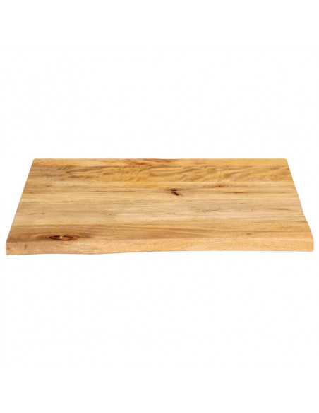 Piano Tavolo Bordi Vivi 80x80x2,5 cm in Legno Massello di Mango