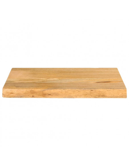 Piano Tavolo Bordi Vivi 50x40x3,8 cm in Legno Massello di Mango