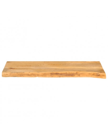 Piano Tavolo Bordi Vivi 90x40x3,8 cm in Legno Massello di Mango