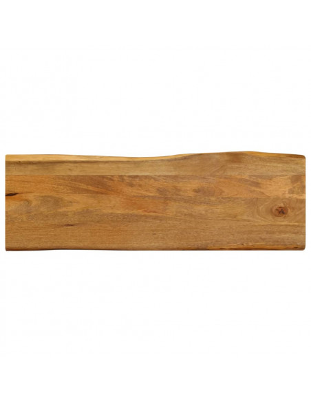 Piano Tavolo 110x40x2,5 cm Bordi Vivi in Legno Massello Mango