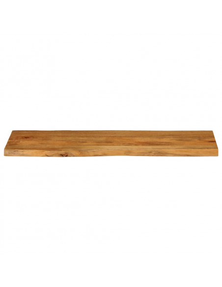 Piano Tavolo 110x40x2,5 cm Bordi Vivi in Legno Massello Mango