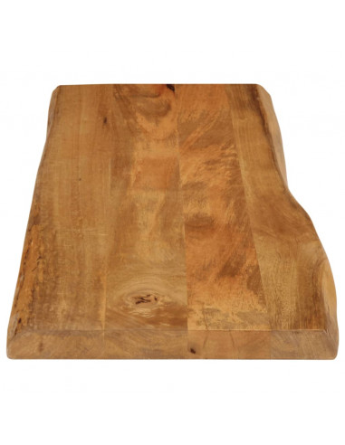 Piano Tavolo 110x40x2,5 cm Bordi Vivi in Legno Massello Mango