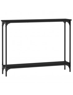 Tavolino Consolle Nero 100x22,5x75 cm in Legno Multistrato 2