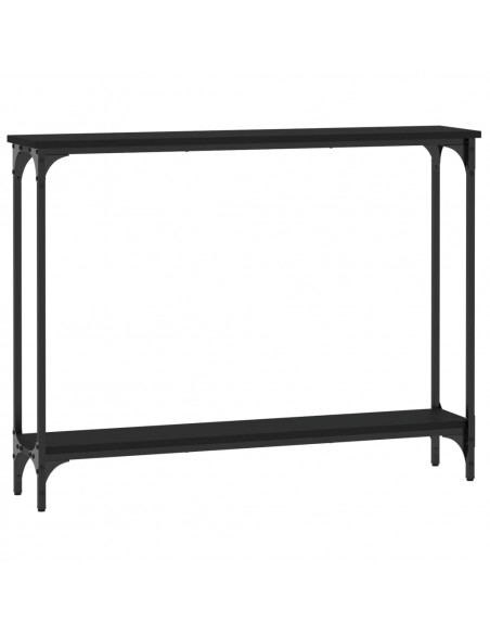Tavolino Consolle Nero 100x22,5x75 cm in Legno Multistrato