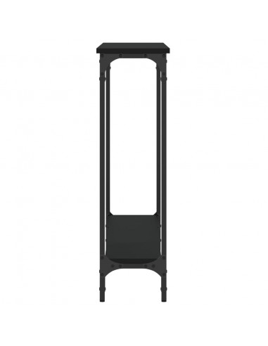Tavolino Consolle Nero 100x22,5x75 cm in Legno Multistrato