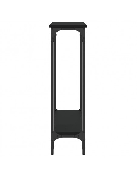 Tavolino Consolle Nero 100x22,5x75 cm in Legno Multistrato