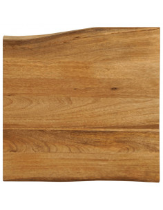 Piano per Tavolo 40x40x3,8cm Bordi Vivi in Legno Massello Mango 2
