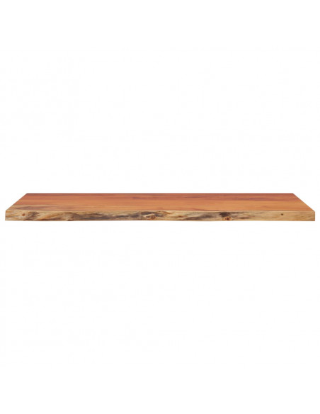 Piano Tavolo 80x40x2,5 cm Rettangolare Legno Acacia Bordi Vivi