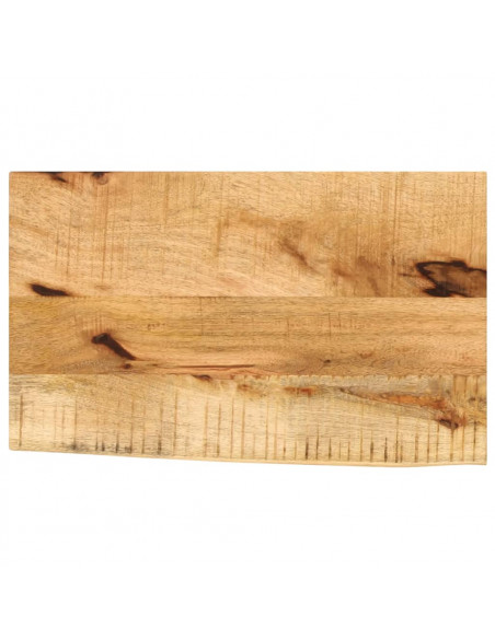 Piano Tavolo 50x40x2,5 cm Bordi Vivi Legno di Mango Grezzo