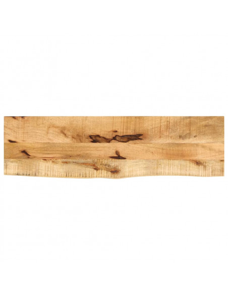 Piano Tavolo 100x40x2,5 cm Bordi Vivi Legno di Mango Grezzo