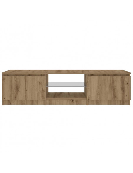 Mobile Porta TV con LED Artigianale 140x40x35,5 cm Multistrato