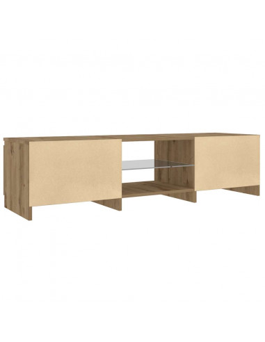 Mobile Porta TV con LED Artigianale 140x40x35,5 cm Multistrato