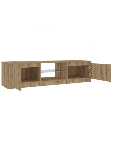 Mobile Porta TV con LED Artigianale 140x40x35,5 cm Multistrato