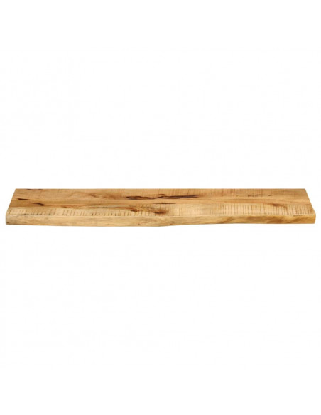 Piano Tavolo 120x20x3,8 cm Bordi Vivi Legno di Mango Grezzo