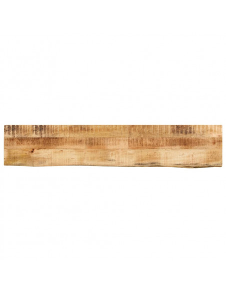 Piano Tavolo 160x30x3,8 cm Bordi Vivi Legno di Mango Grezzo