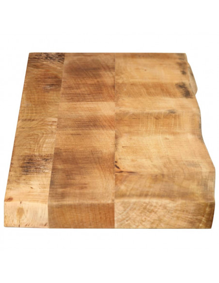 Piano Tavolo 160x30x3,8 cm Bordi Vivi Legno di Mango Grezzo