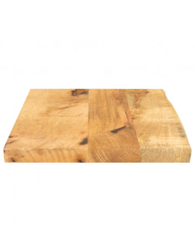 Piano Tavolo 60x20x2,5 cm Bordi Vivi Legno di Mango Grezzo