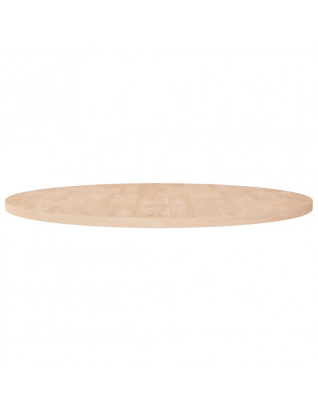 Piano Tavolo Rotondo Ø90x2,5 cm Massello di Rovere Non Trattato