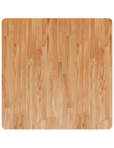 Piano Tavolo Quadrato Marrone Chiaro 80x80x2,5 Rovere Trattato