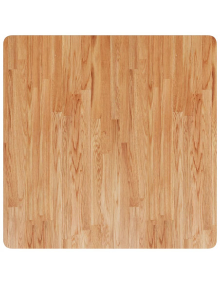 Piano Tavolo Quadrato Marrone Chiaro 80x80x2,5 Rovere Trattato