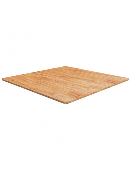 Piano Tavolo Quadrato Marrone Chiaro 90x90x1,5 Rovere Trattato