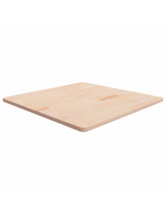 Piano Tavolo Quadrato 90x90x2,5 cm Massello Rovere Non Trattato 2