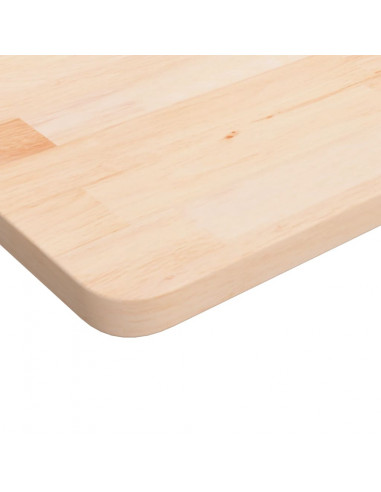 Piano Tavolo Quadrato 90x90x2,5 cm Massello Rovere Non Trattato