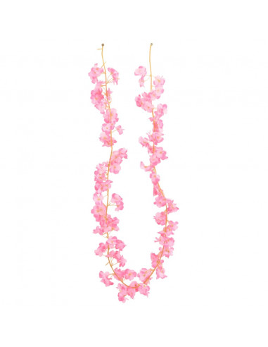 Ghirlande Fiori Artificiali 6 pz Rosa Scuro 180cm