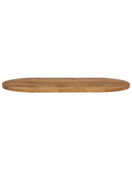Piano Tavolo 90x40x2,5 cm Ovale in Legno Massello di Mango