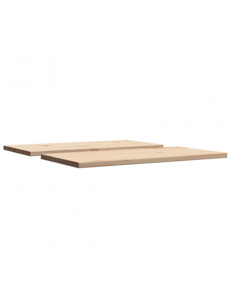 Piani Tavolo 2 pz 60x30x1,7 cm Rettangolare Legno Massello Pino
