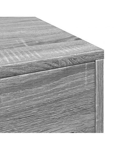 Armadietto da Bagno Stretto con Ruote Grigio Sonoma Truciolato