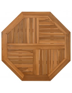 Piano per Tavolo 60x60x2,5 cm Ottagonale Legno Massello di Teak 2