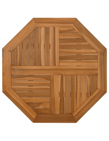 Piano per Tavolo 60x60x2,5 cm Ottagonale Legno Massello di Teak