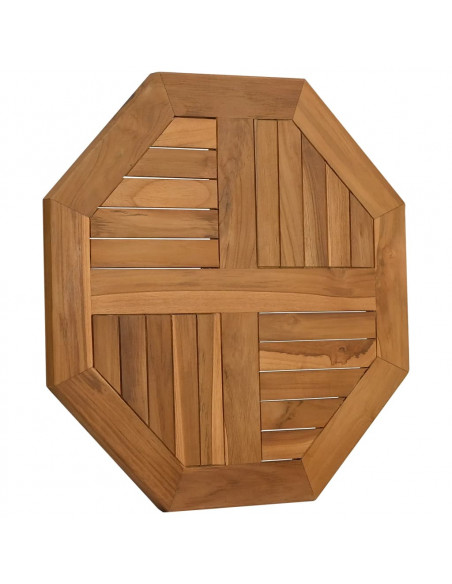 Piano per Tavolo 60x60x2,5 cm Ottagonale Legno Massello di Teak