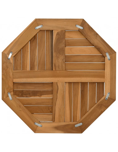 Piano per Tavolo 60x60x2,5 cm Ottagonale Legno Massello di Teak